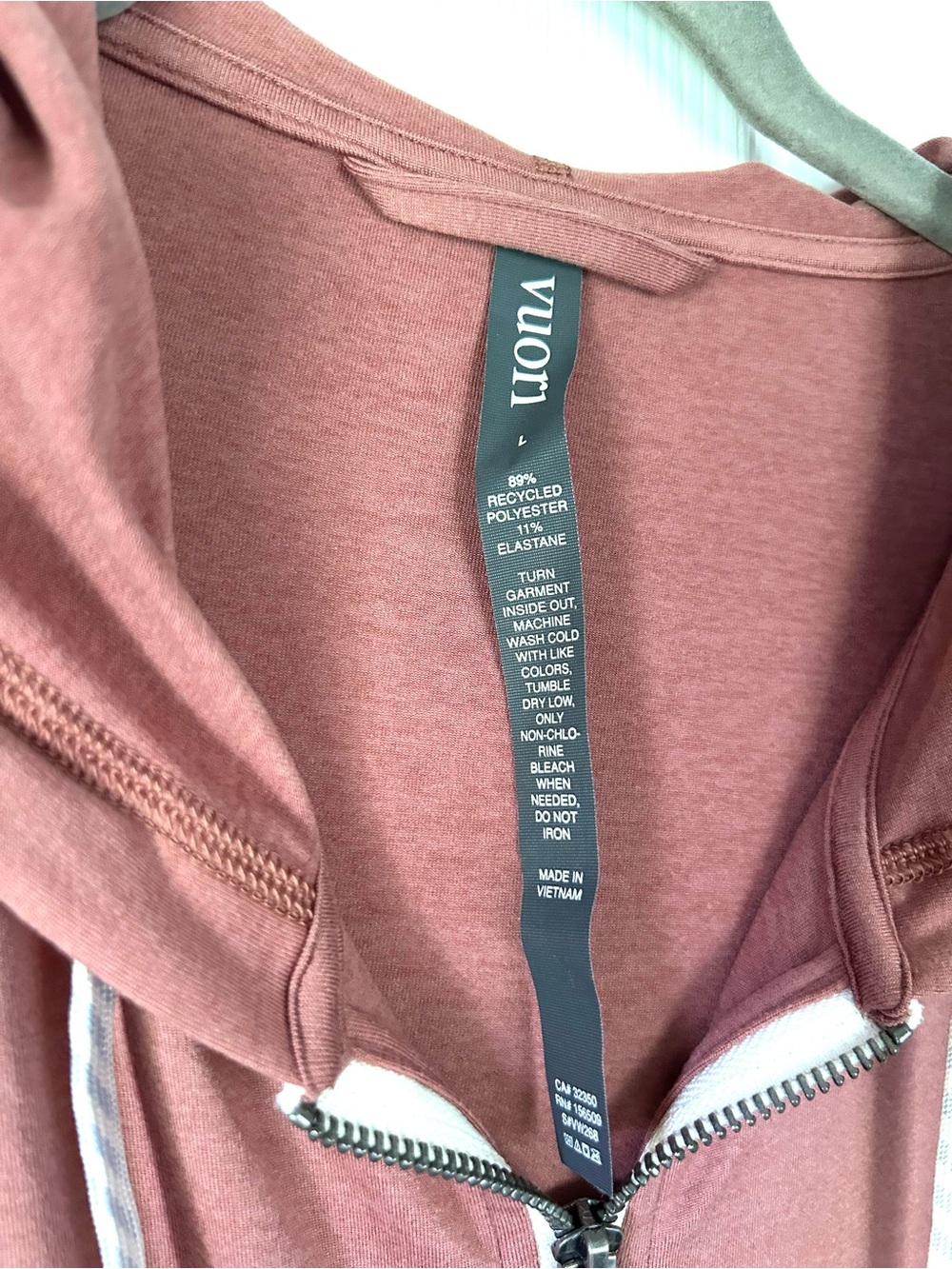 Vuori Halo Performance Full Zip Hoodie Large Dusty Rose DreamKnit - Picture 3 of 9